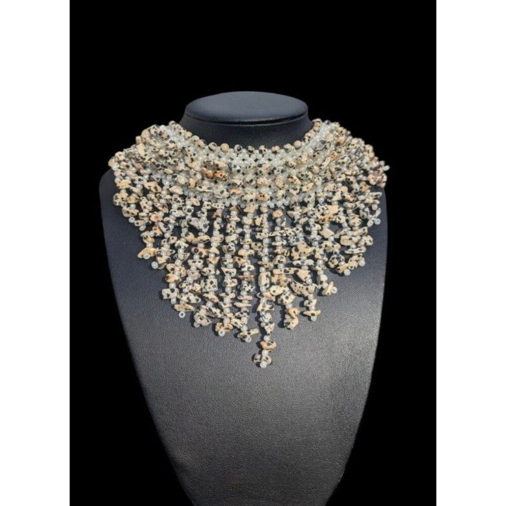 Chipped Bead Necklace & Earrings Set